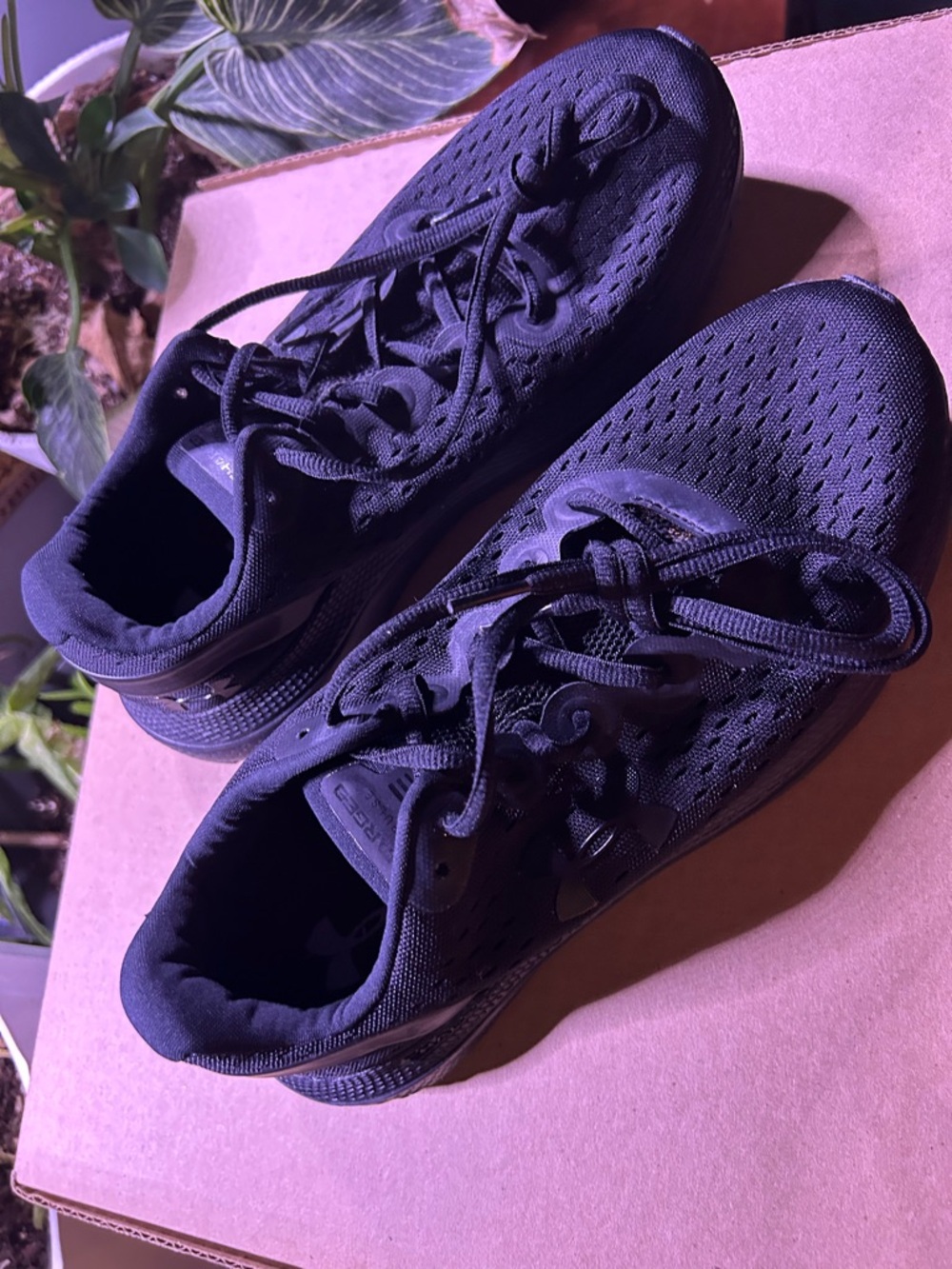 Under Armour Charged Pursuit Black Athletic Running Sneakers